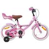 Drillkyn Bicicletta per bambini da 2 a 4 anni, telaio in acciaio, sedile e manubrio regolabili, freno a cerchione, parafango con campanello, leggera due ruote per bambini, ideale per il tempo libero e