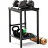 Generic Supporto per manubri in acciaio resistente, con telaio ad A, regolabile, capacità 100 kg, nero, stile moderno, per garage e palestra domestica