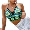 Zkydhbd Top da donna backless top push up spiaggia canotta bikini reggiseno fatto a mano top lavorato a maglia uncinetto crop top bikini top crop top bikini