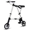 generic Bici Pieghevole 8 Pollici, Bici Pieghevole in Alluminio Leggero, Bici Città Regolabile Comoda, Telaio in Alluminio, Bici Viaggio All'aperto per Uomini Donne White