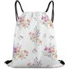 Morbuy 35x42cm Sacca Sportiva Impermeabile Zaino a Sacco (Floreale) | Zaino Traspirante Colorato Floreale Pastorale,Leggero Grande Capacità Coulisse Sportivo,per Palestra,Scuola,Viaggi,Uomo Donna