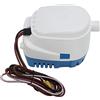 Domary Pompa di Sentina Automatica 600 GPH, Pompa dell'Acqua Sommergibile | Costruzione in ABS, Accensione Protetta, Interruttore a Galleggiante Integrato, Sollevamento da 2,5 M, Cavo da 85 Cm