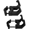 FACAIIO 2 ganci per veicoli elettrici in plastica resistente per artigli | Per casco borsa montaggio bottiglia per scooter e biciclette adatto tubo 2,1-6,9 cm colore nero