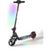 GLIDORA Monopattino elettrico per bambini, pieghevole, display a LED, luci colorate, altezza e velocità regolabili, per 6-12 anni