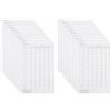 DOITOOL 20pcs Carta Patinata Scorecard, Portatile Double Sided Record Pad | Superficie di scrittura liscia, fogli pieghevoli, finitura bianca, giochi all'aperto, uso in competizione, formato compatto