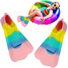 Generico Pinne da nuoto in silicone, pinne da nuoto stile libero Pinne Corte in | Gioventù per Uomo Donna Ragazzi Ragazze Piscina Spiaggia Snorkeling Allenam