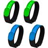 Wapasezyar Bracciale LED ricaricabile, 4 pezzi, striscia riflettente USB, luce di sicurezza notturna per bambini, per jogging, corsa, sport