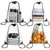 TEAYUEW 4 zaini trasparenti con coulisse, in PVC, per festival | 42,5 x 33 cm, trasparente, impermeabile, con coulisse, per zaino scolastico, palestra, viaggi, spiaggia, nuoto, concerti