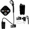 Genérico Doccia da campeggio ricaricabile, 3 modalità, impermeabile, pompa | Doccia da viaggio con LED, 3 modalità di spruzzo, impermeabile, per esterni, spiaggia, camper, escursionismo, zaino in spalla