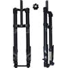 KUNYOS Forcella A Steli Rovesciati per Bici MTB A Tubo Dritto da 1-1/8 26 27,5 29 Pollici Forcella A Doppia Spalla per Bicicletta Escursione 200 Mm ASSE 15 Mm Antiurto con Regolazione Dell'estensione