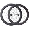 KUNYOS Ruote per Freni A Disco 50Mm Set Ruote da Corsa in Carbonio 700C Center Lock per ASSE Passante 21Mm Larghezza Interna Compatibile con Copertoni A Spago E Tubeless, Sistema A Cricchetto 36T