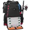 Allthingstore Grande zaino da pesca 30L con copertura antipioggia (kaki) | Tessuto Oxford di alta qualità, struttura resistente agli strappi, inodore, struttura robusta, dimensioni 49 x 41,5 x 23,8 cm