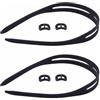 Tolanev 2 Cinturini in Silicone per Occhialini da Nuoto, Elastici Neri Regolabili | Resistente a Cloro e Acqua Marina, Fibbia Fissa, Tenuta Antiscivolo, Compatibile con Water Plops e Piccole Maschere Sub