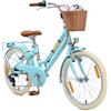 BIKESTAR Bicicletta per bambini in alluminio da 6-7 anni | Bicicletta retro da città da 20 pollici, 7 velocità, cestino, freno a V