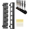 Generic Supporto da parete porta canna da pesca Organizzatore da parete con 6 | Supporto portaoggetti per canne da pesca per barche casa parete soffitto bar club garage