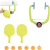 Penitue Set Gioco Ping Pong Porta, Allenatore Tennis Tavolo Sospeso con 2 Racchette & 6 Palline Gioco Portatile Regolabile Ping Pong in Porta per Bambini Adulti Interno Casa Ufficio