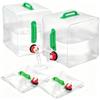 Auirshiky 2 x Serbatoio d'acqua pieghevole 20L con rubinetto, tanica acqua campeggio | 2 serbatoi d'acqua pieghevoli da 20 l con rubinetto, in plastica robusta, leggera e compatta per campeggio
