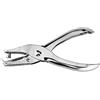 D.RECT Perforatore 1 Foro Metallo Nichelato Capacità 8 Fogli Perforazione 6 mm Argento