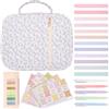 Rachlicy Custodia per Bibbia per Donna Kit per Bibbia di capacità con linguette Penne Note adesive Evidenziatori Kit per studio della con manico, Stile 4