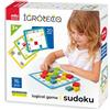 Igroteco® Gioco di logica Sudoku geometrico | 16 pezzi in legno | giocattolo educativo in legno 20 compiti | Promuovere la logica e le capacità motorie | colori a base d'acqua sicuri