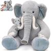 MorisMos XXL Elefante Peluche Gigante 100cm Realistico Grigio Elefante Grande