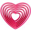 Wilton Cookie Cutter Nesting Heart, 6 Pezzi: Formine Biscotti Cuore, Stampini di Forma a Cuore per Ritagliare Marzapane, Fondente, Pasta per Biscotti, Pasta di Pane e Altro Ancora, DIY - Set/6