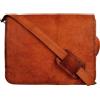 Fatto a mano Handmade Borsa Portadocumenti Messenger In Vera Pelle Marrone Per Laptop Uomo