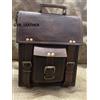 Fatto a mano Borsa Verticale Laptop In Vera Pelle Di Capra Marrone Con Tracolla Regolabile