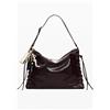 Desigual, Borsa grande intrecciata brillante, Donna, Poliuretano, Marrone, U