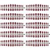 FRCOLOR 120Pcs Unghie Finte Rosse Corte Adesive Punte Quadrate in Plastica Per Nail Art Accessori Fai-Da-Te Non Tossico Resistente Per Manicure