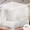 FGen Zanzariera Quadrata, Zanzariera Letto, Universale Baldacchino Letto Traspirante Grande Zanzariera, Leggero e Traspirante Grande ZanzarieraProteggerti Dalle Zanzare Facile Installazione（Bianca）