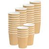 ECOVELO' Bicchieri Ripple Cup Carta monouso Triplo Strato doppia Parete isolante Havana Beige - riciclabili PE bevande da asporto Caffè, Tè, Cappuccino, Cocktail, Birra, vino 350 ml/12 oz 500 pezzi
