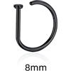 MODEO Finto anello nasale senza piercing in oro - balck color