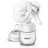 Philips Avent SCF330/20 Tiralatte Manuale Natural con Cuscinetti Massaggianti - Tettarella (0+m) e Biberon (125ml)