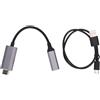 Gistuch Cavo da HD a Mini DisplayPort, realizzato in lega di alluminio, con risoluzione 1080P e frequenza di 60 Hz, cavo unidirezionale maschio-femmina con porta USB, compatibile con PC e laptop