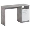 FMD Moebel Brio A1 Scrivania, 123x50x76,5 H cm, Grigio, Bianco, Nobilitato