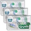GUM TRAVEL Kit Set di Igiene Orale da viaggio/Contiene 1 Spazzolino, 1 Dentifricio, 1 Filo Interdentale, 2 Scovolini Interdentali in Gomma, in formato da viaggio/Con Bustina Trasparente / 3 kit