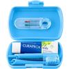 Curaprox Set Da Viaggio Kids, Blu, Swiss Made | Spazzolino, Dentifricio E Scovolini, Filamenti Curen® Ultra Morbidi, Soluzione Compatta Per Bambini