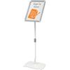 Nobo Premium Plus Espositore A3 girevole e regolabile in altezza | Cornice a scatto per cambi rapidi, 780-1300 mm, copertura antiriflesso PP, reception, eventi, negozi