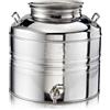 SANSONE Fusto contenitore ermetico olio aggraffato inox 10 litri rubinetto escluso