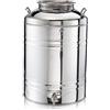 SANSONE Fusto contenitore ermetico olio aggraffato inox 50 litri rubinetto escluso
