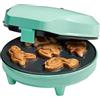 Bestron Piastra per Waffle Cookie Dino, Cookie Maker con Motivo Dinosauro, Piastra per Waffle Biscotti con Forno e Rivestimento Antiaderente, 700 Watt, colore: Menta