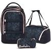 Satch Midnight Jungle Set Zaino Astuccio Borsone pack Ergonomico Ecologico 30 Litri