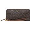 Calvin Klein Women's Key Item Saffiano Continental Zip Around Wallet With Wristlet Strap Accessori da viaggio- Portafogli da viaggio Donna