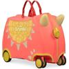 Trunki Valigia per bambini con ruote anteriori a 360° - Valigia a mano da 17,6 litri - Bagaglio a mano con ruote - Valigia da viaggio leggera per bambini con cinghia di traino - 46 × 21 × 31 cm.