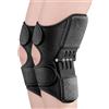 Xweptuy Ginocchiera ergonomica, con molla, stabilizzatrice per ginocchia con supporto a molla, per camminare e arrampicarsi, colore nero, confezione da 2
