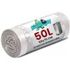 Bag&Baggy 21 Sacchi Spazzatura Heavy-Duty 55x70 cm 50 Litri, Ultra-Resistenti in LDPE, Colore Ambra - Compatibili con Bidoni e Pattumiere da 50L - 21 Pezzi (1 Rotolo)