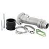 MALOSSI collettore di aspirazione PHBL 2425TM 24, per Vespa 50125 PVET3 Passaggio: 24 mm, Connettore carburatore: 30 mm, 2 fori, cursore, collegamento in gomma, con elastico di collegamento e