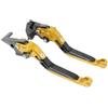 FOYMGMSPAP Per CBR600 Per CBR 600 F2 F3 F4 F4i Per CBR900RR Per CB919 Moto Leve Freno Frizione Maniglie Regolabili Leva Manubrio Leve Frizione Freno(Yellow-1)