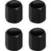 Touosy 4 Pezzi Ricambi Antipolvere Tappi Valvole Pneumatici Auto Durevole | Resistente Alla Corrosione Con Guarnizione Interna Tappini Gomme Auto Adatto ad Auto Moto Tappini Gomme Valve (Nero)